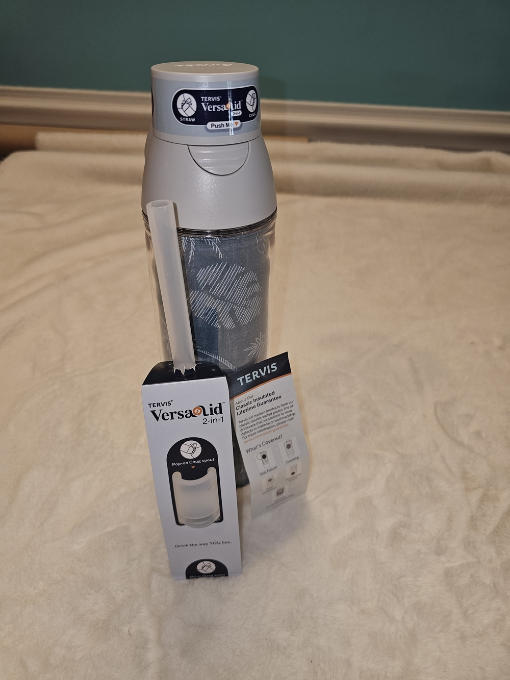 Tervis Versa-Lid 2-in-1 Insulated Tumbler - Blue Floral